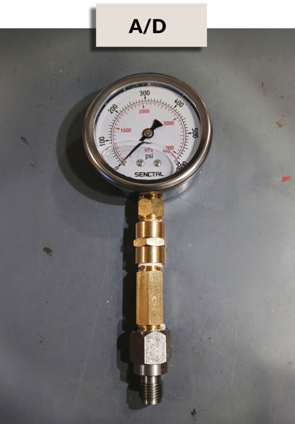 A/D type overdrive oil pressure gauge set